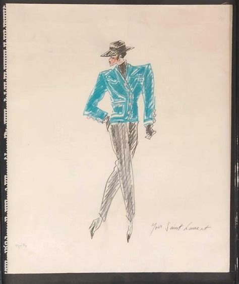 yves saint laurent drawings